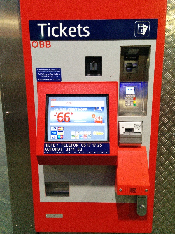 ÖBB Fahrscheinautomat