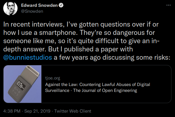 In recent interviews, I've gotten questions over if or how I use a smartphone. They're so dangerous for someone like me, so it's quite difficult to give an in-depth answer. But I published a paper with @bunniestudios a few years ago discussing some risks